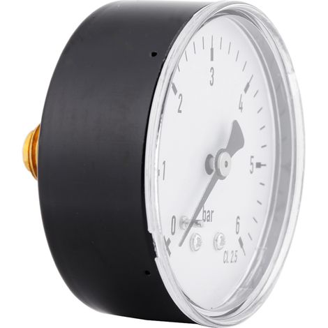 Manomètre miniature de haute précision (1 pièce) pour carburant, air, huile, liquide, eau, 0-6 bar, filetage NPT 1/4". (1/5)