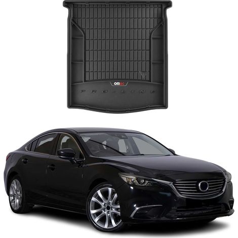 Tapis de Coffre 3D TPE Premium Compatible avec Mazda 6 III Sedan 2012-2018 - Bac de Protection de Coffre Intérieur antidérapant Revêtement de Coffre Bords Hauts pour Voiture Noir (1/5)