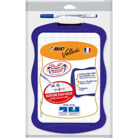 Tableau blanc effaçable à sec BIC Kids Velleda Mix (1/4)