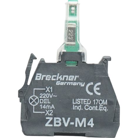 Elemento di blocco contatto ausiliario LED 220V/14mA Breckner Germany (1/4)