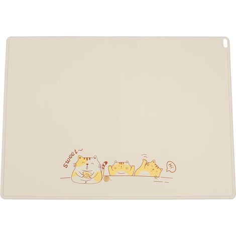 Tapis de table en silicone pour bébé, set de table portable pour tout-petit, grand coussin en silicone imprimé, tapis d'isolation thermique pour bébé pour tout-petits, dessous givré (1/5)