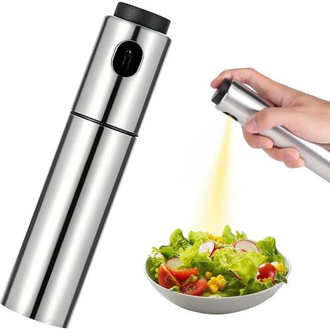 Pulvérisateur à Huile en Acier Inoxydable - vaporisateur Huile 100ml pour Cuisine, Spray D'olive, Pulverisateur Huile Cuisine,Cuisson et Pâtisserie - Distribution Uniforme