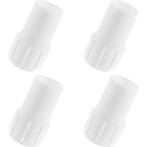 Raccord de tuyau de piscine compatible avec tuyau fileté, lot de 4 pièces en plastique blanc (1/5)