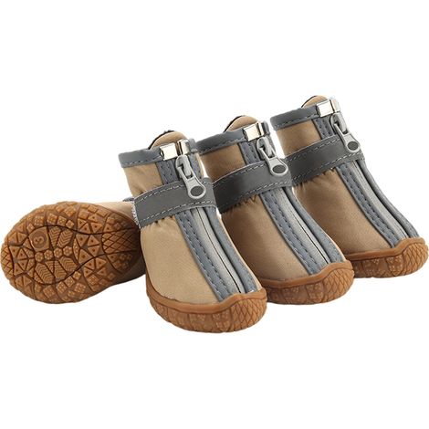4 chaussures pour chien, imperméables, antidérapantes, résistantes à l'usure, respirantes, anti-salissures, pour extérieur et toutes saisons (1/5)