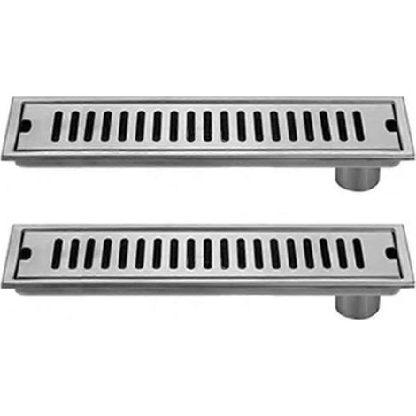 2x Siphon de sol en acier inoxydable pour salle de douche, grand débit, évacuation des eaux usées, désodorisant (1/5)