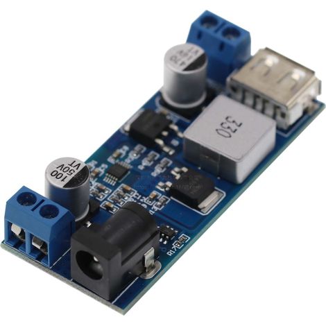 Module convertisseur abaisseur DC 12V/24V vers DC 5V 5A, transformateur abaisseur 9-36V vers USB 5V, régulateur de tension à double sortie (1/5)