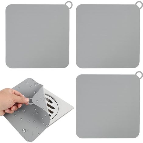 4PCS Bouchon Douche Anti Odeur, 19.7cm×19.7cm, pour Salle De Bain Et Sanitaire, Bonde Douche Anti Odeur Efficace Contre Remontee D Odeur Et Protection Durable De Vidange (1/5)