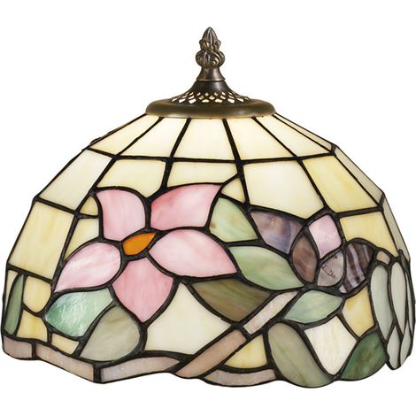 Paralume Tiffany In Vetro Decorato Multicolor D. 25Cm (1/2)