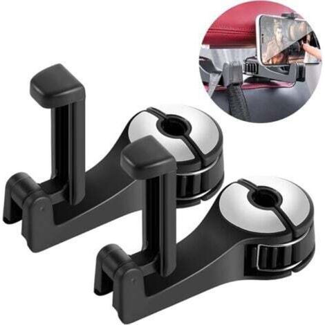 Universelle Haken für die hintere Kopfstütze im Auto, Autositzhaken mit Halterung für Handys, Handtaschen und Einkaufstaschen (1/4)