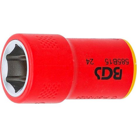 Douille pour Clé VDE Six Pans 10 mm (3/8) - 15 mm - Sécurité Électrique et Précision - Acier - D-Work