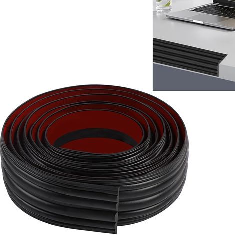 Protecteurs de Bord de Table Auto-adhésifs, Bande Anti-Collision, Protège-Coins de Bord, Adapté aux Meubles, Sécurité des Enfants, Coin Mural, Fenêtre (Noir(200cm×4cm)) (1/5)