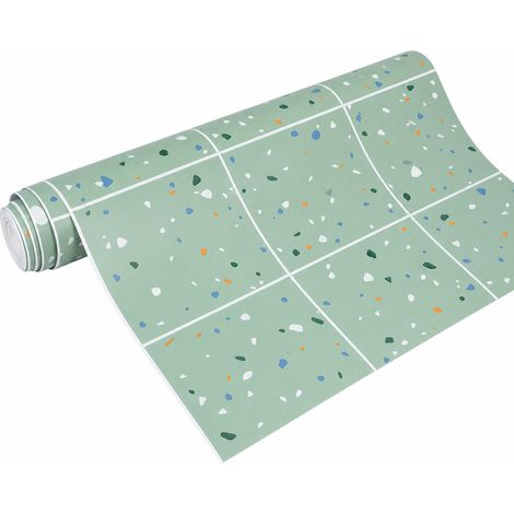 Autoadhesivo de Suelo Estanco Antideslizante Verde para Baño (1/5)