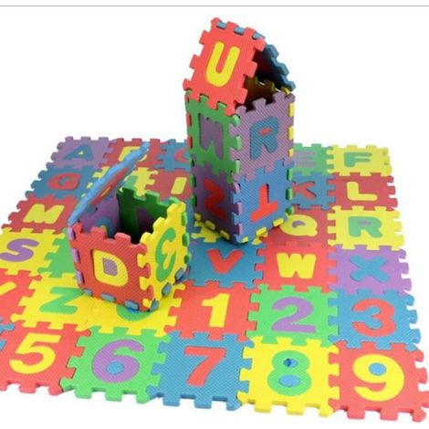36pcs Tapis Puzzle,EVA,Alphabet Arabe,9cm,Bébé 0-6 ans (1/4)