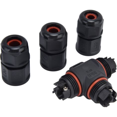Connecteur étanche 3 broches, dérivation électrique rapide, adaptateur filaire 250V 16A TL20, borne de jonction IP67 pour câblage, connectique à sertir. (1/5)