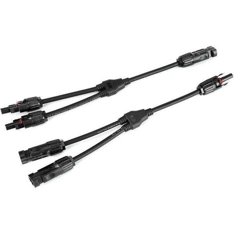 1 Paar Y-Steckverbinder, Solar-PV-Kabel, Solarmodulkabel, Stecker/Buchse M/F/F & F/M/M, Y2-1 Abzweigverbinder, Y-förmige Photovoltaik-Steckverbinder (1/5)