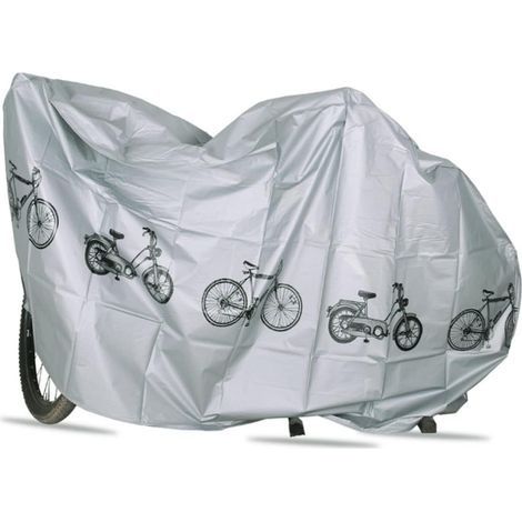 Housses de vélo Protection anti-poussière, anti-pluie, anti-UV, imperméable, pour vélo, intérieur et extérieur, protection UV, imperméable, housses de pluie pour vélos,200×100cm,Grise (1/4)