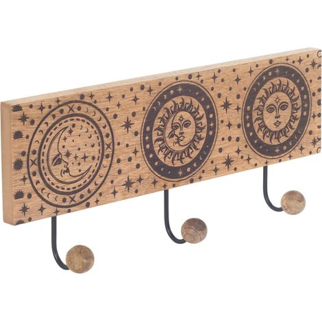 Signes Grimalt Perchero Adorno Pared Percha Sol Y Luna Percheros 5x38x16cm 37111