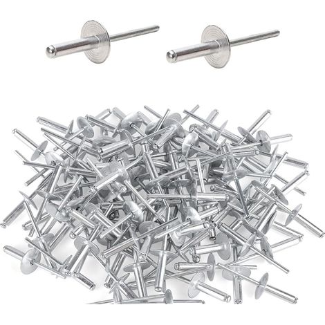 100pcs Rivet Pop Aluminium 4.8x20mm Rivets Aveugles à Large Bride (1/5)