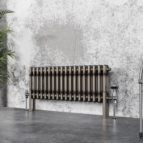 Traditional Cast Iron Style Radiator Raw Metal Central Heating 2 Column 300x830mm