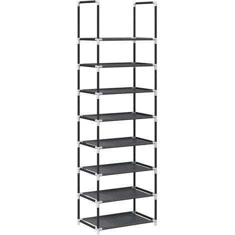 Étagère à chaussure  Meuble à chaussures 8 niveaux 44x28x145 cm tissu non-tissé
