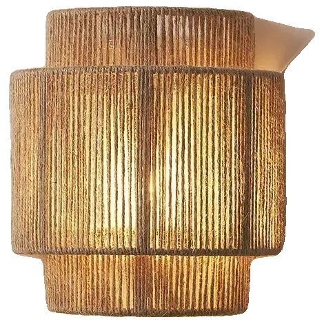 Applique murale, design en bambou fait main, interrupteur tactile marche/arrêt, 1PC Applique Murale, PAS D'AMPOULE-a (1/2)