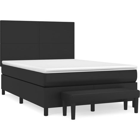 Maison Exclusive - Boxspringbett mit Matratze Schwarz 140x190 cm