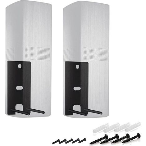 Kompatibel mit Bose Lifestyle 650/700 Wandhalterung, Bose Lifestyle 650/700 Standfußhalterung Zubehör mit integriertem Kabelmanagement, Lautsprecherzubehör-Rack (Schwarz) 2 Stück
