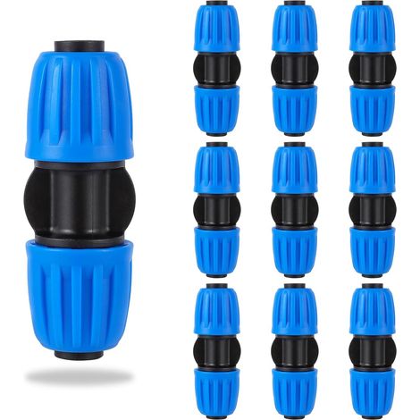 Tête directe de crochet de verrouillage de raccord d'irrigation goutte à goutte de 16mm (diamètre extérieur 0620 pouce diamètre intérieur 0520 pouce) (10 pièces bleu) (1/4)