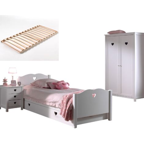 Combinaison de chambre d&039enfant Amori 4 (incl.sommier à