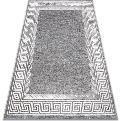 Teppich MATEO 8033/644 Modern griechisch, Rahmen - Strukturell grau grey 120x170 cm