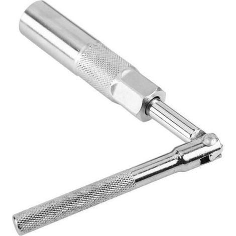Clé D'amortisseur - Douille Hexagonale 17 Mm - Longueur Douille 100 Mm - Poignée Antidérapante - Pour Entretien Suspension Arrière - 1 Pièce (1/4)