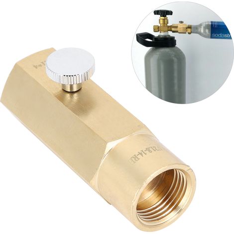 Adaptateur CO2, valve de gonflage, raccord laiton Tr21-4 vers W21.8-14-RH, pièce de brassage, connecteur robuste pour équipement de bière artisanale. (1/5)