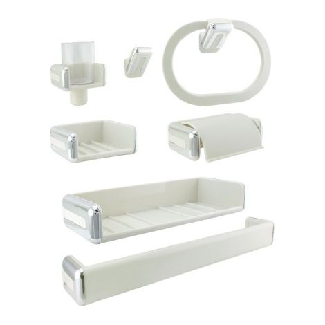 Juego de baño 7 pcs blanco