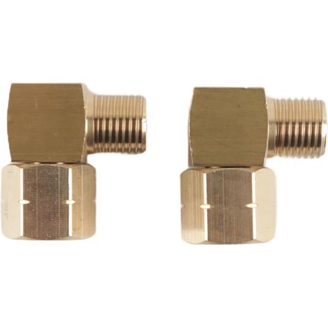 Raccord Coudé À Gaz 90°, 2 Pièces, Connecteur D'angle En Laiton Mâle Gauche 1/4" X Femelle 90° DN8, Pour Cuisinière, GPL (1/5)
