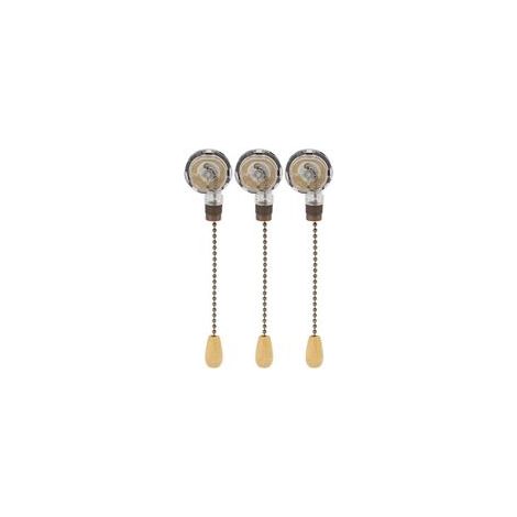 Interruptor de cadena para ventilador, 3 unidades, anticorrosión, 250 V 3 A / 125 V 6 A, para propietarios de ventiladores.