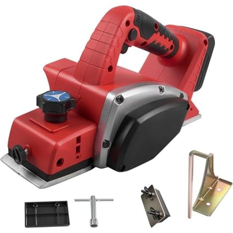 Raboteuse électrique sans fil pour Milwaukee 18 V, 15 000 tr/min sans balais avec 82 mm de largeur et 2 mm de profondeur de coupe pour le travail du bois, charpentier, bricolage, sans batterie (1/5)