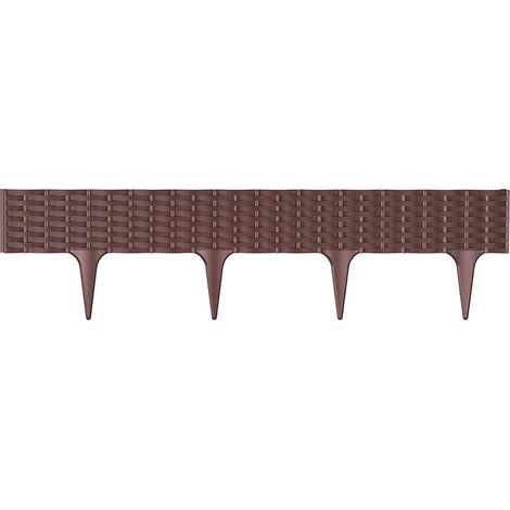 Prosperplast Bordura per prato "Ibra" per giardino in plastica 390 x 390 x 18,65 cm colore marrone (1/5)