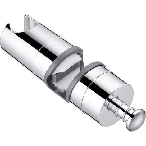 Support de douchette pour barre coulissante 20-25mm, rotatif à 360°, ABS chromé robuste, réglage facile sans outil (1/5)