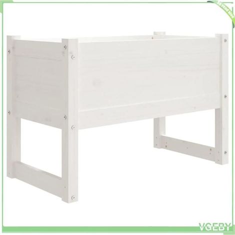 Jardinière - FAFEICY - 822118 - Bois de pin massif - Blanc - 78 x 40 x 52 cm (1/5)
