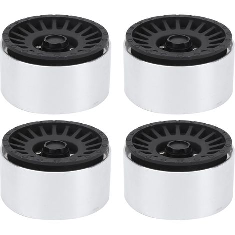 Jante en Métal CNC 2.2 Pouces pour Voiture RC 1/8 1/10, Roue de Grimpeur pour Accessoires RC - Noir (1/5)