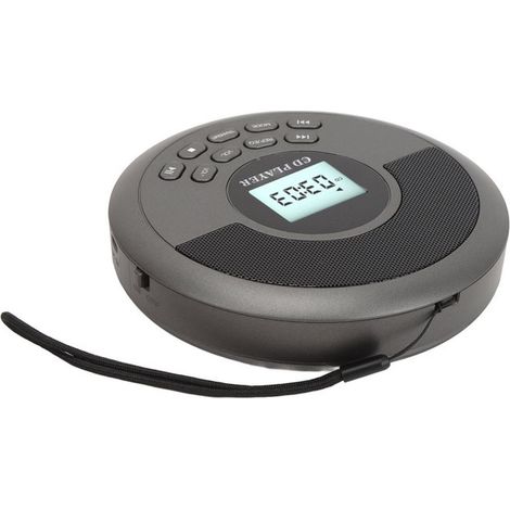 Reproductor de CD TuseRxln, reproductor de CD portátil USB Bluetooth, doble altavoz, reproductor de discos recargable para coche