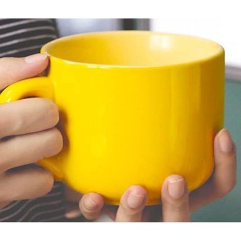 Tazza grande, tazza da caffè in ceramica, tazza da caffè grande da 600 ml, ciotola grande per cereali con manico, regalo di compleanno, tazza (1/4)