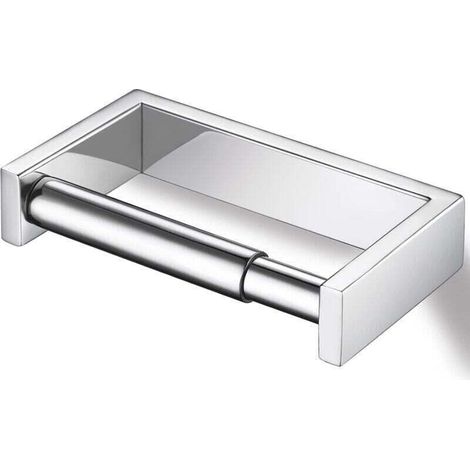 Porte-papier hygiénique, porte-rouleau de papier toilette, à ressort, en acier inoxydable, finition polie
