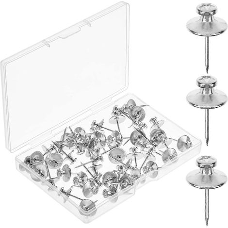 Doppelseitige Bildernägel, 50er-Packung, schwarz, Reißnägel, Wandnägel, Bilderhaken - AquaForge (1/5)