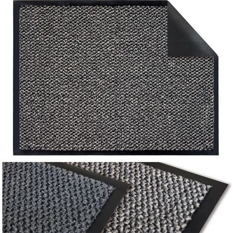 Tapis Entrée Paillasson Anti-Poussière Antidérapant Tapis Porte Intérieur Extérieur 80x120 cm Anthracite (1/5)