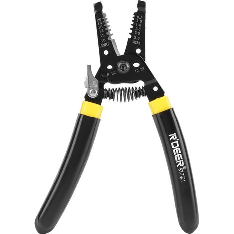 RT-6021 Abisolierzange – Professionell – Schneiden/Crimpen – Kabel – Klemmen – Zweifarbig – 7 Funktionen