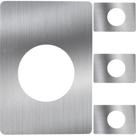 Cache Serrure Porte en Acier Inoxydable 4pcs pour Porte de Salon, Plaque de Renfort Élégante et Résistante la Rouille Garantissant Sécurité et Décoration (1/5)