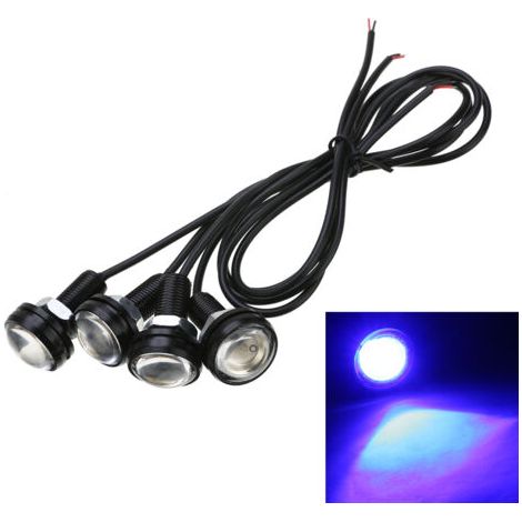 Lumière bleue étanche pour bateau, 4 pièces, 12V, 3W (1/5)