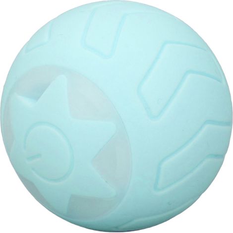 Balle Peppy Cat avec lumières LED clignotantes, fonction de roulement automatique, rechargeable via USB, bleu clair, emballage en anglais. (1/5)