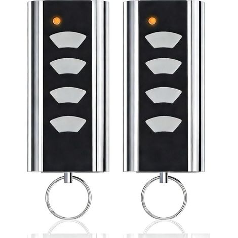 Lot de 2 télécommandes de rechange pour émetteur manuel Normstahl RCU433-4K, RCU433-2K, EA433 2KM/2KS/4KS, 433 MHz, 2 canaux, compatible avec les motorisations de portail Crawford Entrematic (1/5)